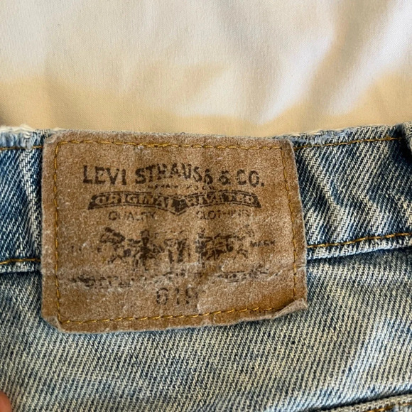 Vintage Levis 619 from  the 60's 70's distressed cut offs orange tab size 28/29 - Picture 3 of 9